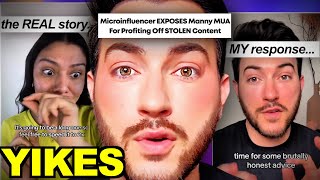 Manny Mua EXPOSED For STEALING Content profiting off small creators [upl. by Dulcy]