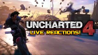 Uncharted 4  Extended E3 2015 Gameplay Demo Live Reaction [upl. by Eirrot]