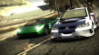 Mitsubishi Evo VIII vs Lamborghini Gallardo  Earl  race 2  Need for Speed  Most Wanted 2005 [upl. by Alletsyrc734]