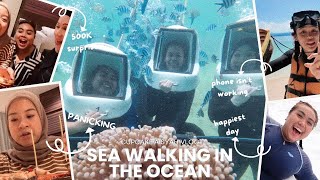 WALKING UNDERWATER IN THE OCEAN amp 500K SURPRISE [upl. by Lolanthe371]