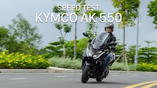 Thử nghiệm tăng tốc Kymco AK 550 0100 kmh mất 717 giây  XeTinhtevn [upl. by Ynnelg]