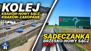 DK75 Brzesko Nowy Sącz Sądeczanka plany i kontrowersje Linia kolejowa Kraków  Nowy Sącz Zakopane [upl. by Avot]