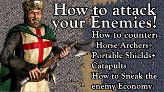 Stronghold Crusader  How to attack your Enemies  Tutorial for NO RULES w NightMare 1080pHD [upl. by Anihta510]