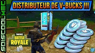 TOUT LES EMPLACEMENT DE DISTRIBUTEUR DE VBUCK GRATUIT ILLIMITÉ FORTNITE BATTLE ROYAL [upl. by Annalla774]