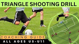 Soccer shooting drill  footballsoccer drills  u7 u8 u9 u10 u11  passing  finishing [upl. by Nahbois234]