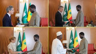 PRÉSENTATION DES LETTRES DE CRÉANCE  4 NOUVEAUX AMBASSADEURS ACCRÉDITÉS AU SÉNÉGAL [upl. by Lyrret]