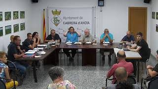 Reproducció en directe de PLE ORDINARI AJUNTAMENT DE CABRERA DANOIA 04092023 [upl. by Anilra]