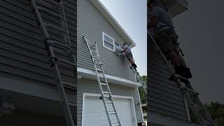 Putting up siding on new double hung windows [upl. by Maloy]