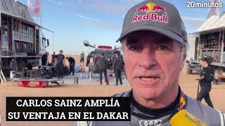 DAKAR  ETAPA 8 CARLOS SAINZ no se la juega y amplía su ventaja en el Dakar [upl. by Ylecic]