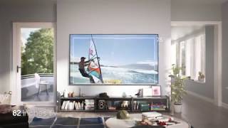 Compare TV sizes of 43 65 and 82 inches and see how big Samsung Super Big is [upl. by Ydna]