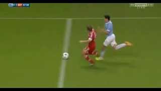 So good Phillip Lahm beautiful sliding tackle on Jesus Navas Manchester City 1  3 Bayern Munich [upl. by Eenitsed]