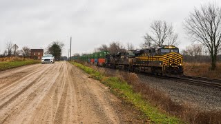 NS 8100 NKP Heritage Unit Leads 27G near Ligonier IN  11152024 [upl. by Scherman]