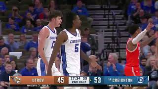 Creighton Mens Basketball Highlights vs UTRGV 11624 [upl. by Jemie302]