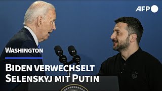 Neue Aussetzer Debakel für Biden bei NatoGipfel  AFP [upl. by Marcelo]