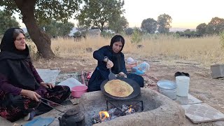 Nomadic women documentaryCooking traditional bread by nomadic mothers in nature [upl. by Zetroc915]