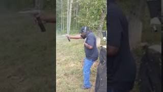 Automatic Beretta 92 shooting 30 rds [upl. by Leroj]