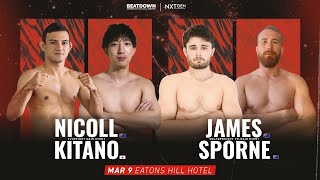 Beatdown Promotions 6 Stewart Nicoll V Issei Kitano  March 9 [upl. by Janos]