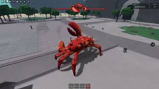 The strongest battlegrounds  Crab showcase  New update King crabs boss [upl. by Aicemak805]