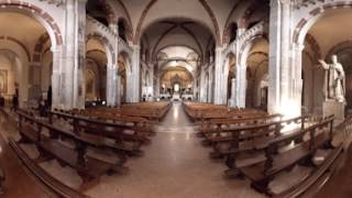 360 video Inside Basilica of SantAmbrogio Milan Italy [upl. by Ahsiuqel]