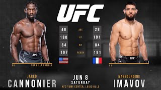 JARED CANNONIER vs NASSOURDINE IMAVOV Full Fight UFC LOUISVILLE [upl. by Aleacin]