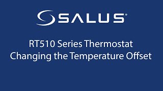 RT510 Series Thermostat  Setting The Temperature Offset [upl. by Ettigdirb]