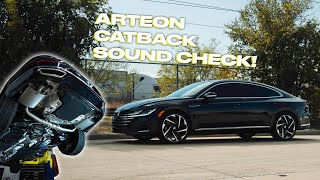 Volkswagen Arteon Milltek Catback Exhaust Install amp Sound Comparison [upl. by Maegan]