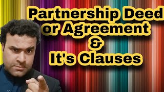 Partnership Deed and its Clauses  Partnership Agreement Contents How to make Partnership Agreement [upl. by Anelaj]