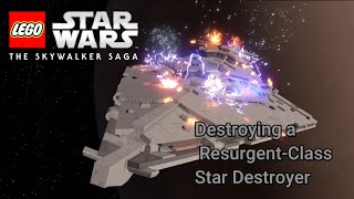 Destroying a ResurgentClass Star Destroyer  LEGO Star Wars Skywalker Saga [upl. by Caraviello]