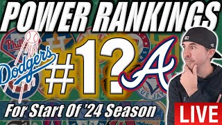 Power Ranking EVERY MLB Team For The Start Of The 2024 SeasonDodgers Or Braves 1 [upl. by Nolos]