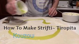 How To make Strifti Tiropita Greek Cheese Pie [upl. by Perice]