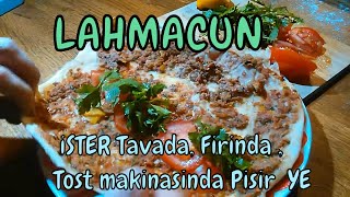 LAHMACUN TarifiHAMURU VE ICITAVADATOST MAKINESINDEFIRINDA kolay pisirme 💯lahmacun recipe [upl. by Zillah]