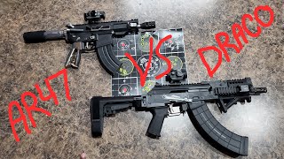 AR47 vs Mini Draco Battle of the 762 x 39 viralvideo gunsafety viralvideos edc gunculture [upl. by Odlaner]