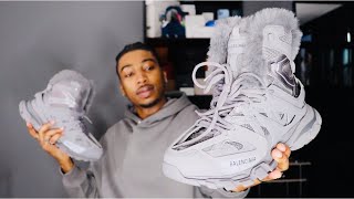 HOW TO STYLE BALENCIAGA TRACK HIKE FURLINED SNEAKERS  REAL REVIEW SIZING  TRY ON‼️ 2FLYB [upl. by Hanikehs]