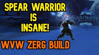 GW2 WvW  Spear Warrior Build For Zerg Fights  Easy and Strong [upl. by Vittorio]