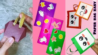 How to make paper bag  Paper bag easy method  3 quick and easy easy paper bag  DIY [upl. by Oihsoy]