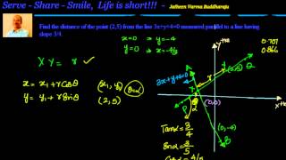 Equation of straight lines Parametric form example [upl. by Stranger]