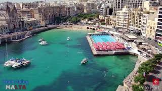 Malta EU  Sliema \ St Julians Balluta Bay [upl. by Airotkciv]