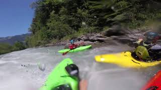 Landquart kayaking at two different flows [upl. by Coridon]