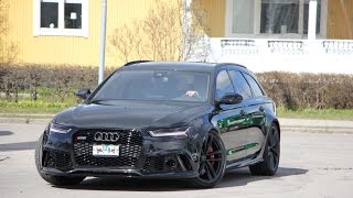 Blacked out 2017 Audi RS6 C7 Performance 700PS Brutal Sound RevsAkropovic exhaust system [upl. by Elsinore]