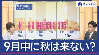 秋はいつから？きょうも猛暑日…今村予報士「9月中に秋は来ない」【スーパーJチャンネル】2024年9月9日 [upl. by Nur]