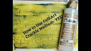 QUICKIEHow to Use FolkArt Crackle Medium YUMO [upl. by Neuberger80]