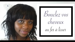 Boucler ses cheveux avec un fer à lisser sur un tissage [upl. by Niryt]