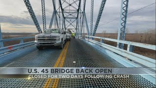 Brookport bridge now open after weekend traffic crash causes damage to structure [upl. by Rawdan]