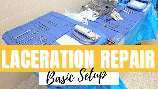 BASIC SETUP LACERATION REPAIR OF RIGHT ARMELBOW [upl. by Eniwtna]