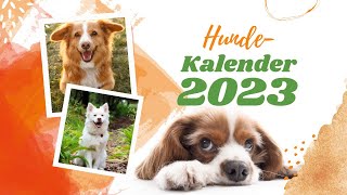 Canva Monatskalender Hunde 2023  Wandkalender A4 zum Ausdrucken oder digital verwenden [upl. by Pius]