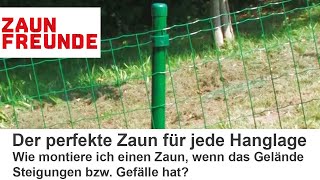 Wie montiere ich einen Zaun am Hang  Gefälle [upl. by Gretchen]