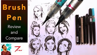 Brush Pen For Drawing Review [upl. by Melac]