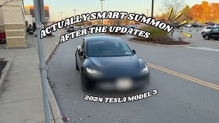 Actually Smart Summon on the 2024 Tesla Model 3 After The Updates [upl. by Lotus]