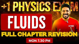 Plus One Physics Public Exam  Mechanical Properties Of Fluids  Full Chapter  Exam Winner Plus One [upl. by Kcorb]