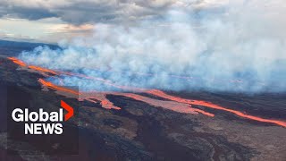 Hawaii’s Mauna Loa world’s largest active volcano erupts for 1st time in 38 years [upl. by Eenrahc]